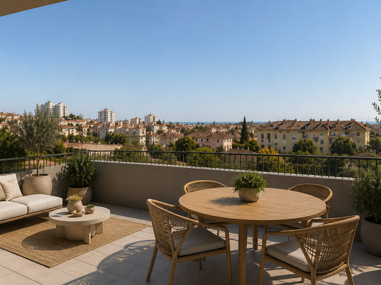 -Splendide 3 pièces en duplex aux plaines avec aperçu mer — photo 1