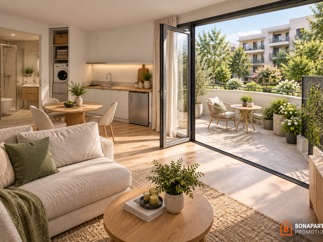 charmant studio avec terrasse et parking — photo du bien