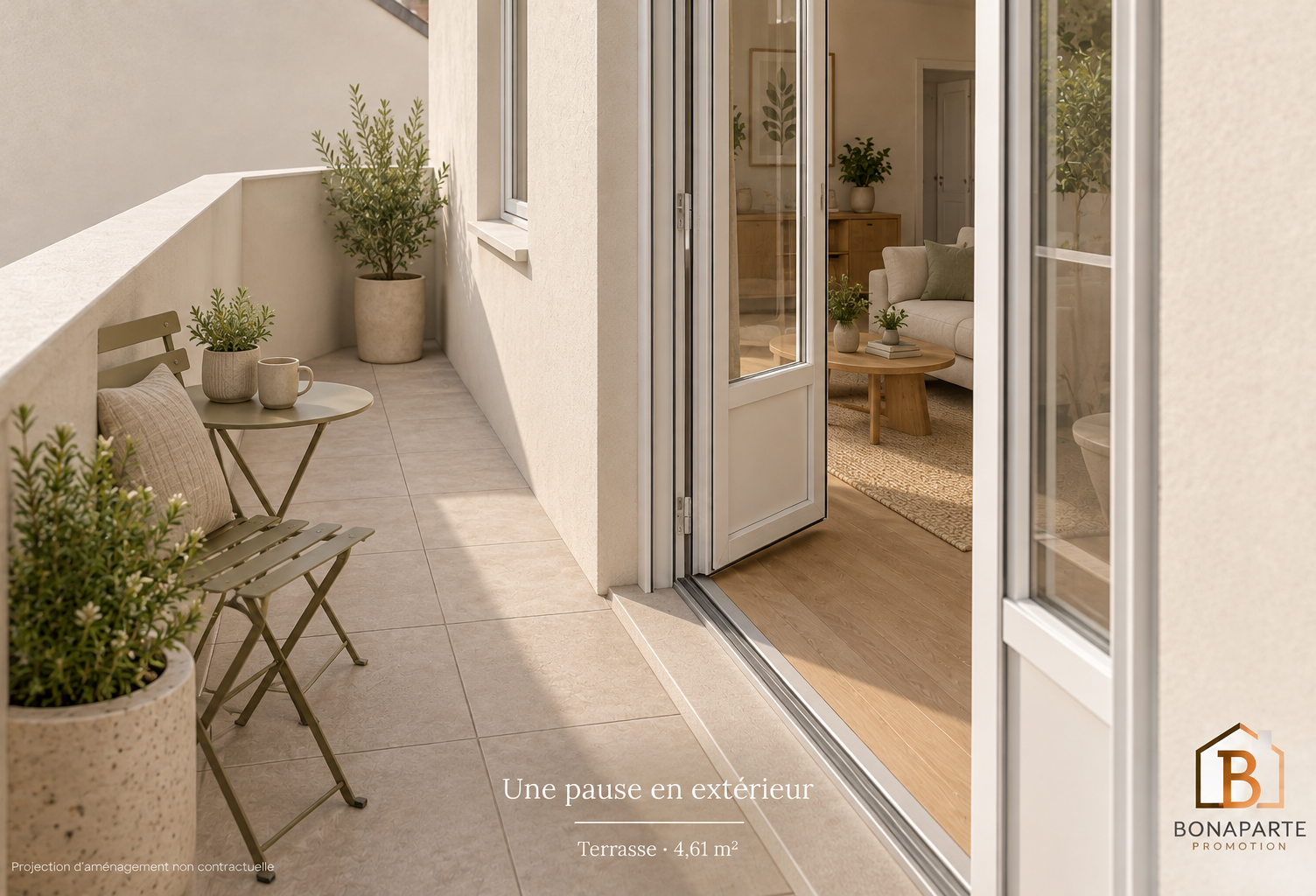 APPARTEMENT 3 PIECES 67M² LIVRE AVEC TERRASSE ET JARDINET ET PARKING — photo 1