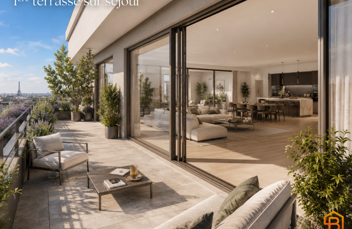 achat appartement neuf 4 pièces 137m² Boulogne billancourt 92100 dernier etage terrasse de 85m² — photo 3
