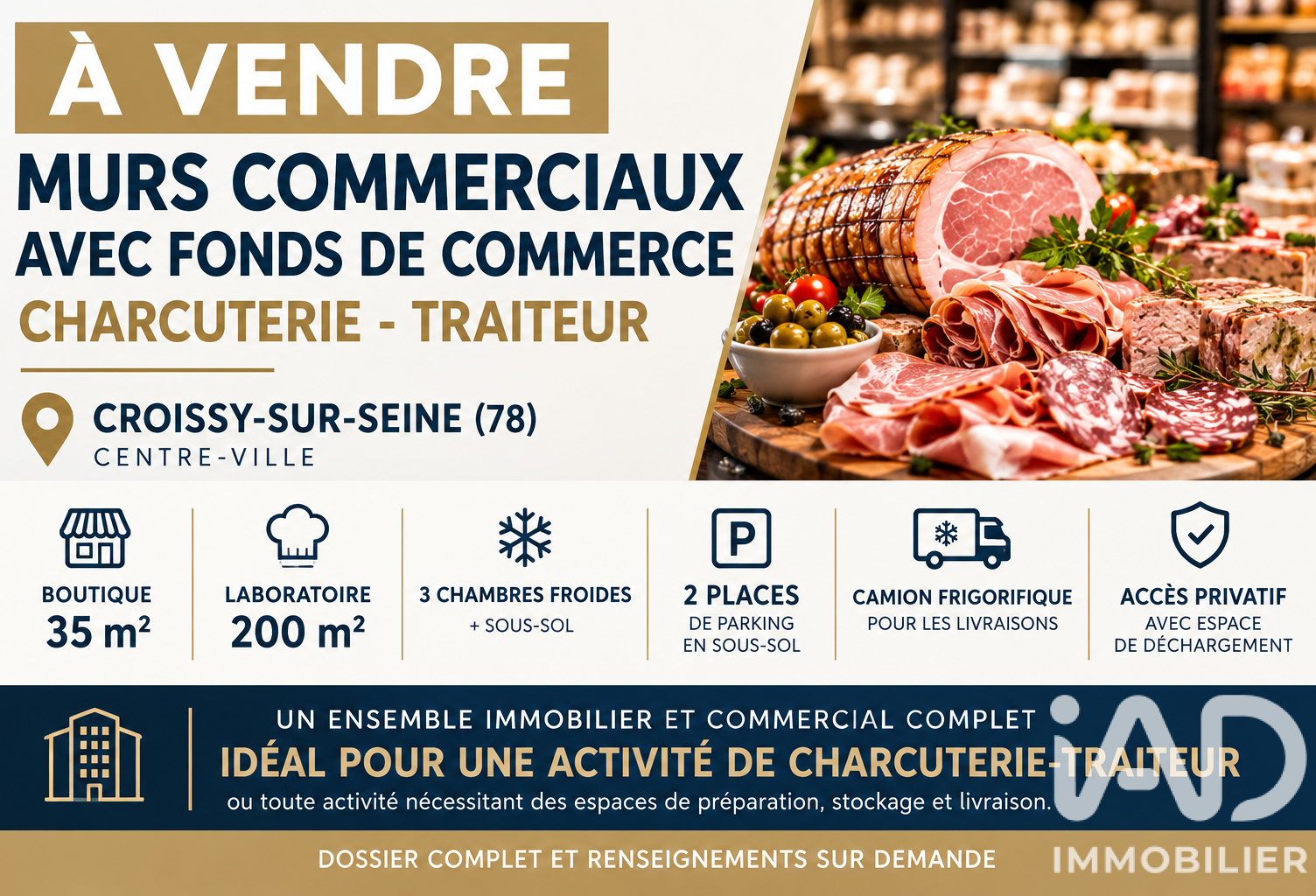 Vente Boutique/Local commercial 235 m&sup2; — photo 1