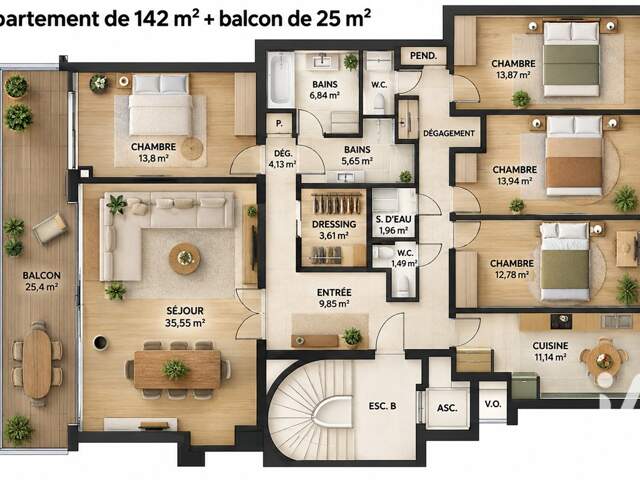 Vente Appartement 5 pièces — photo du bien