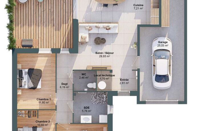 Maison 5 pièces 89 m2 — photo 3