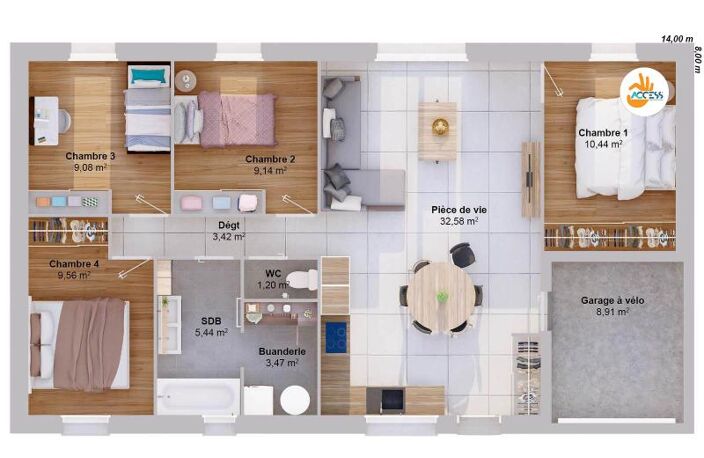 Maison 6 pièces 84 m2 — photo 3