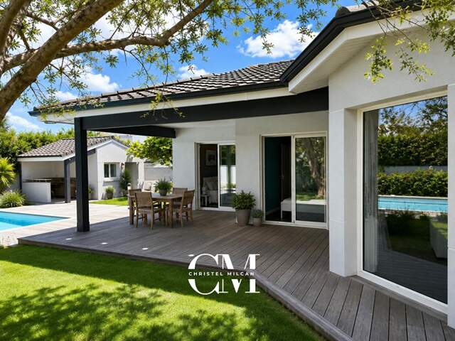 Maison contemporaine de plain-pied avec piscine 180 m2 Bruges Grand Darnal — photo du bien