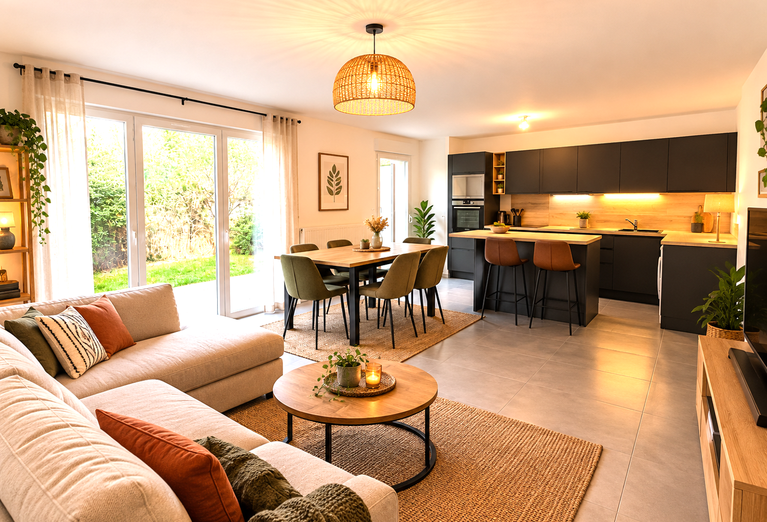 Appartement T3 en rez-de-jardon de 66.61 m2 hab. 69630 CHAPO — photo 1