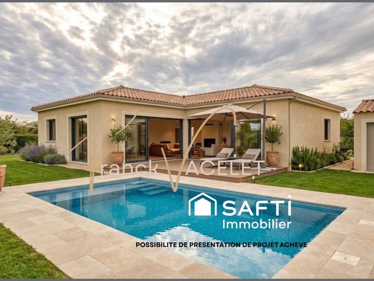 Projet de villa de plain-pied avec piscine  Permis accordé — photo 1