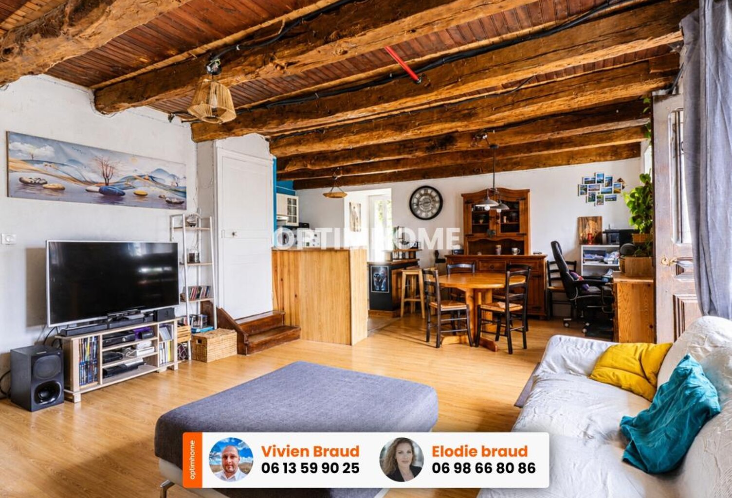 À VENDRE – Maison 4 pièces, 3 chambres avec grange, ancienne étable et terrain d’environ 1 hectare à Sauvat (Cantal) — photo 1