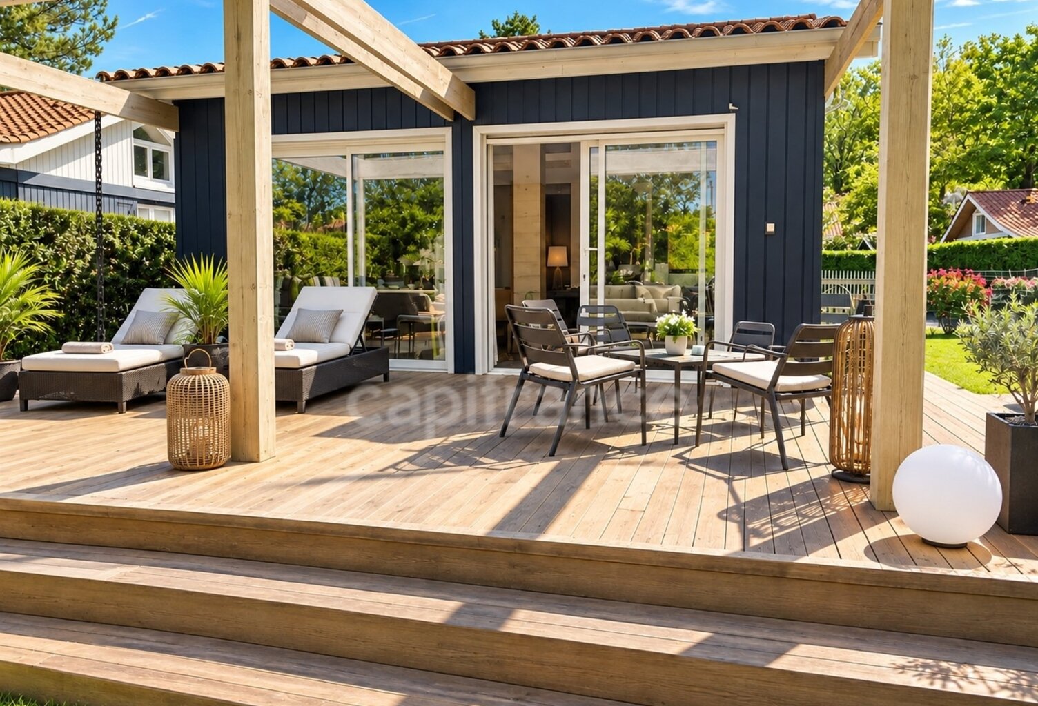 LACANAU - MAISON STYLE CHALET SCANDINAVE - 5 PIECES - 73M2 - TERRASSE ET TERRAIN - AU COEUR D'UN DOMAINE NAUTIQUE — photo 1