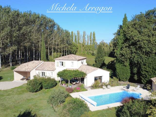 LE LÉDAT (47) – AUX PORTES DE VILLENEUVE-SUR-LOT – VILLA DE 180 M² AVEC PISCINE SUR 5 845 M² DE TERRAIN — photo du bien