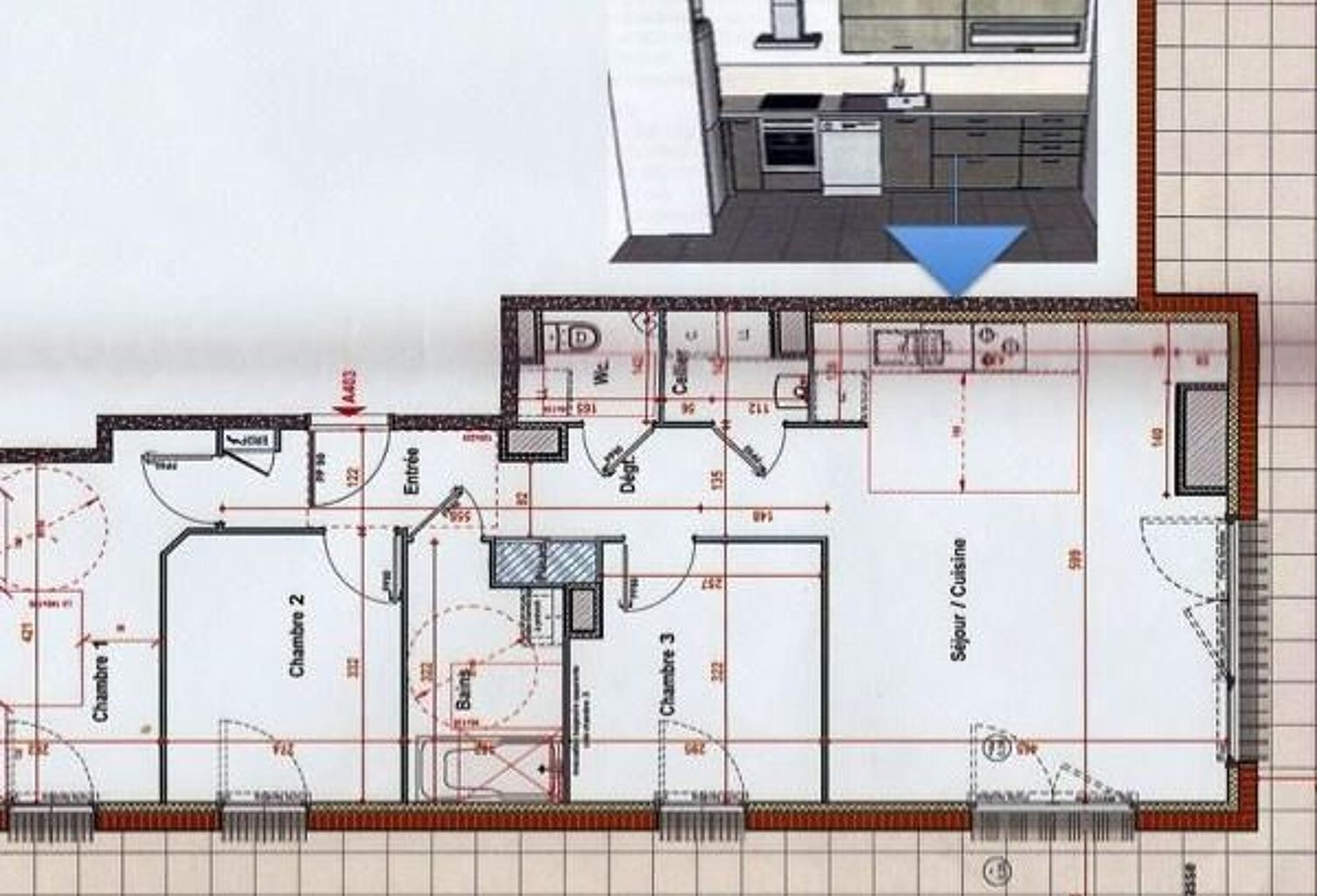 Appartement de 77m2 à louer sur Angers — photo 1