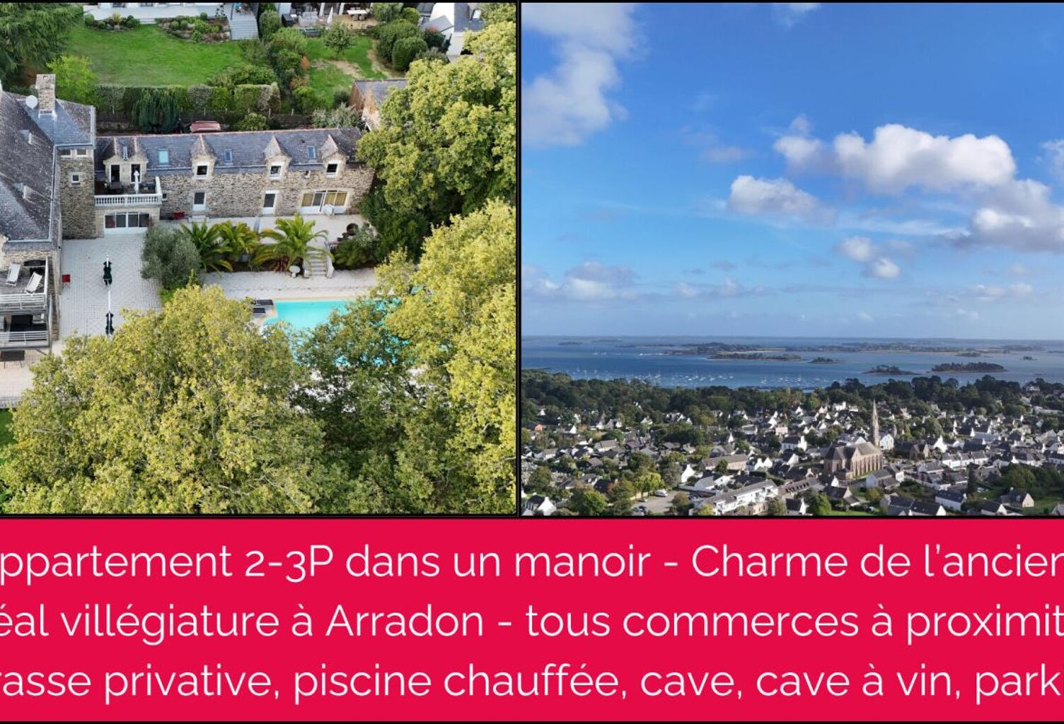 Arradon - Un pied-à-terre de caractère - piscine et parc de 3500m² — photo 1