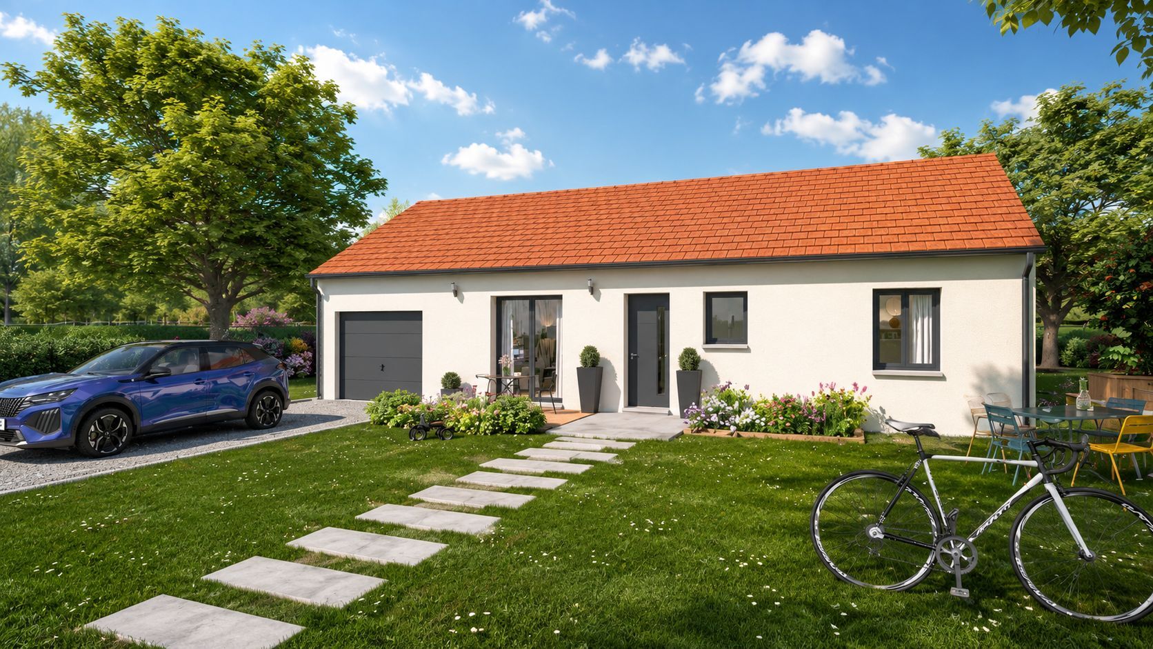 Projet de construction d'une maison 90 m² avec terrain à DOMPIERRE-LES-ORMES (71)