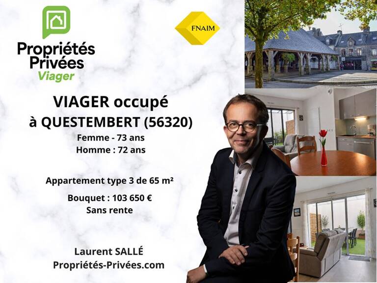 VIAGER OCCUPÉ : Appartement T3 (65 m2) en rez-de-jardin — photo 1