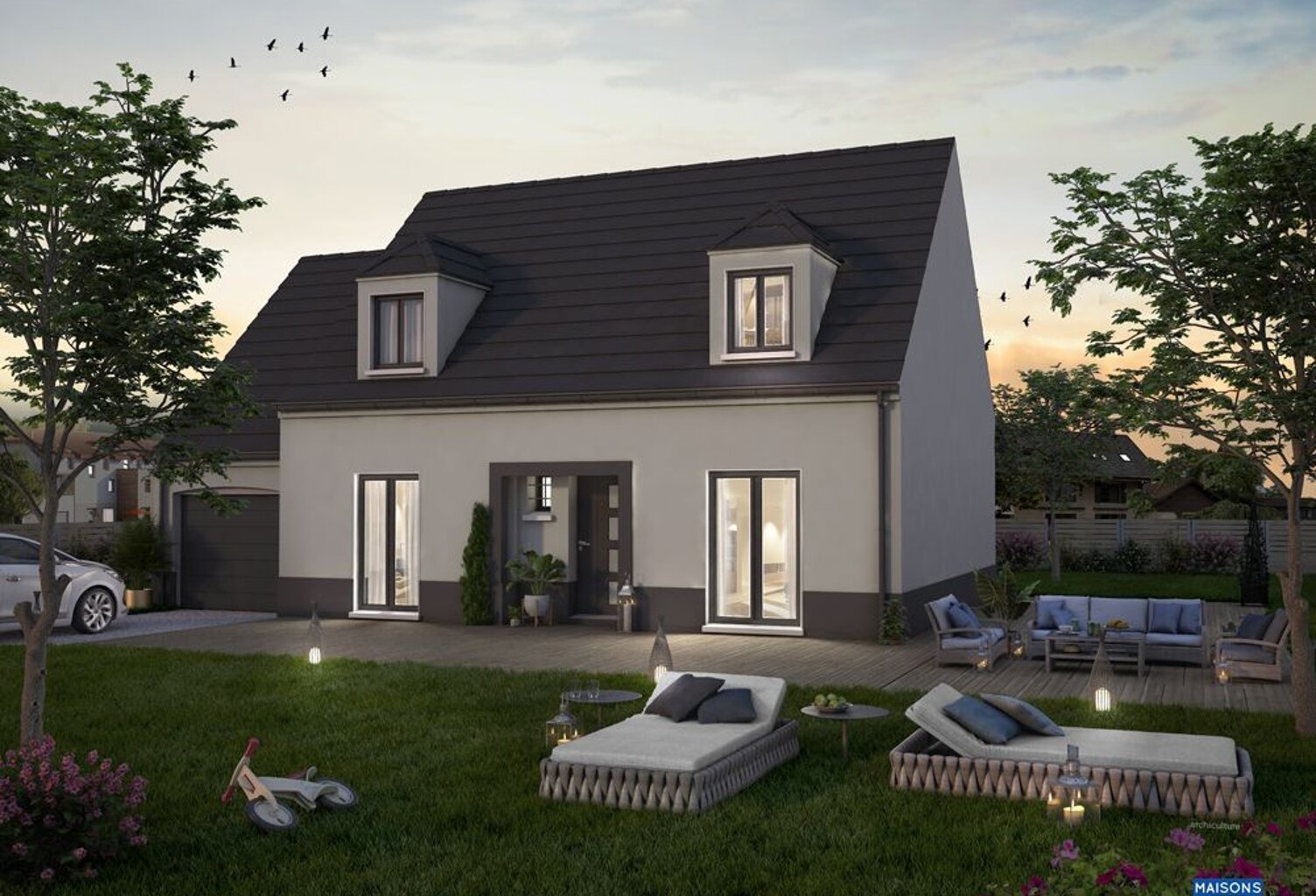 Projet de construction d'une maison 125 m² avec terrain à CHAILLY-EN-BIERE (77) — photo 1