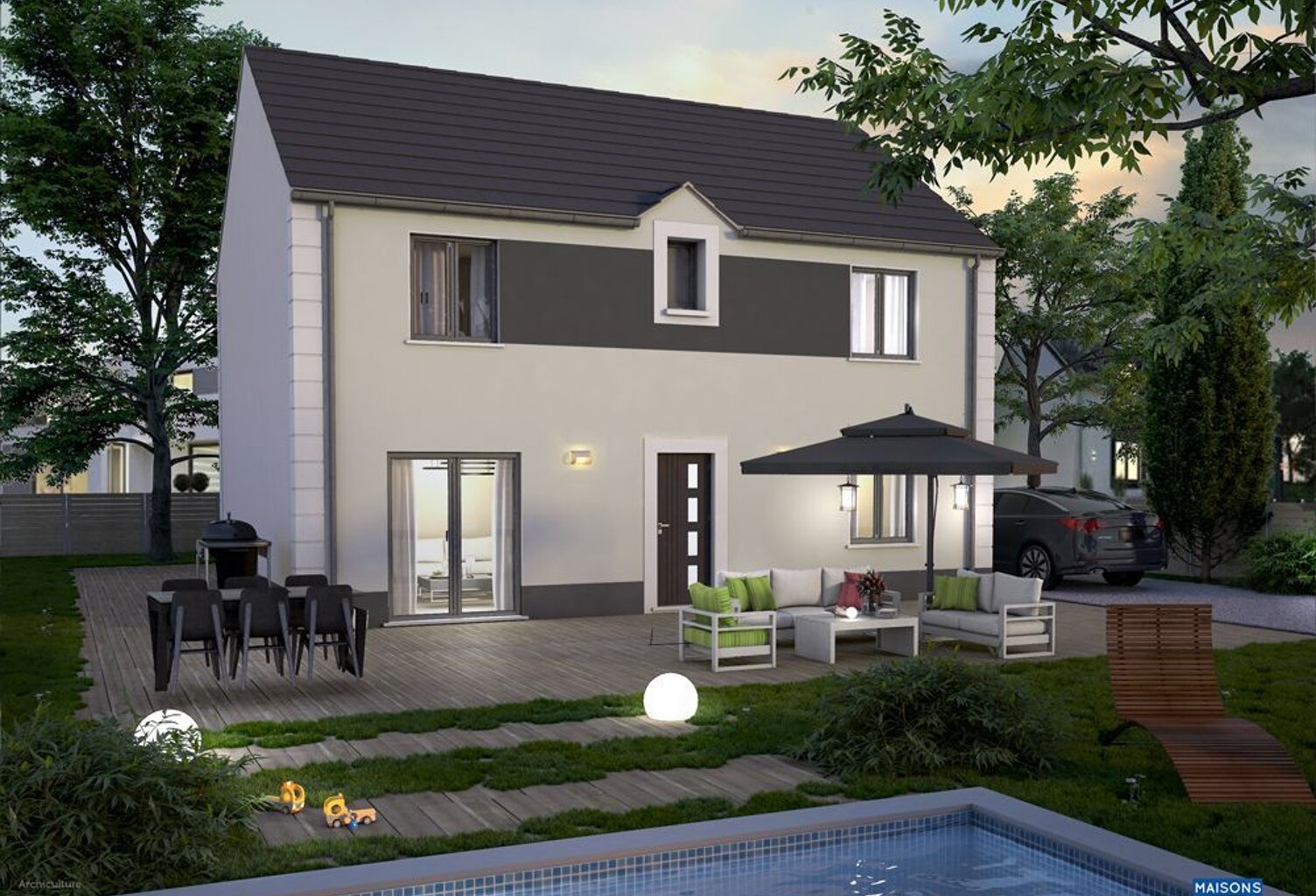 Projet de construction d'une maison 97 m² avec terrain à CHAILLY-EN-BIERE (77) — photo 1