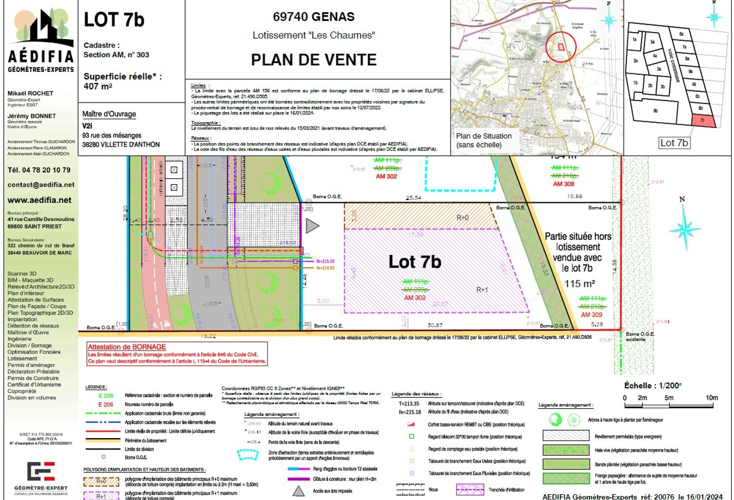 GENAS - Terrain à bâtir 522m² - libre constructeur - viabilisé — photo 1