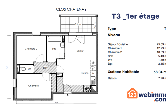Appartement - 58m² - Talmont-Saint-Hilaire — photo 2