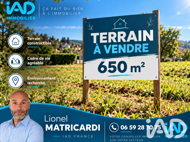 Vente Terrain à bâtir 650 m&sup2; — photo du bien