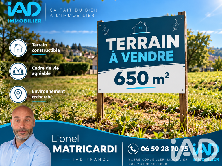 Vente Terrain à bâtir 650 m&sup2; — photo 1