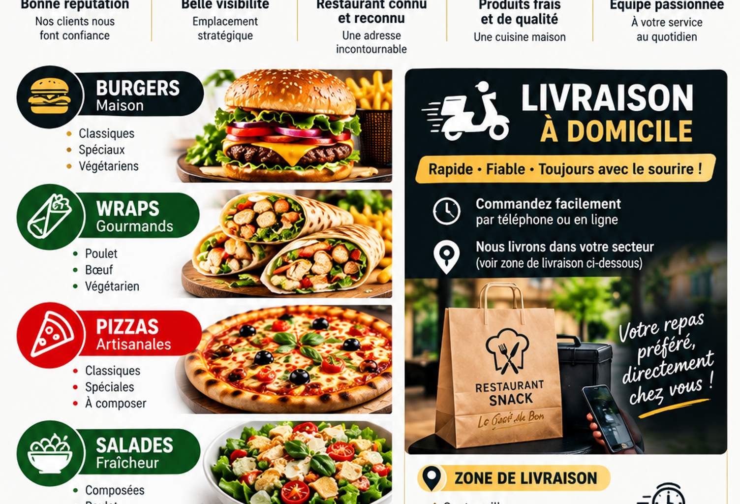 Vente Restauration rapide 150 m&sup2; — photo 1