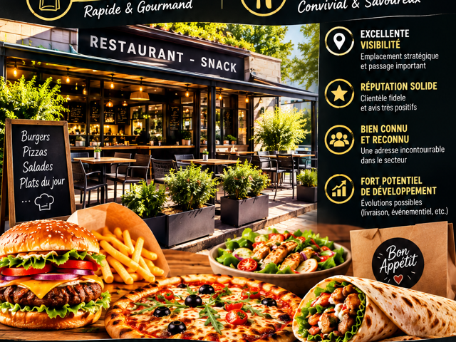 Vente Restauration rapide 77 m&sup2; — photo du bien