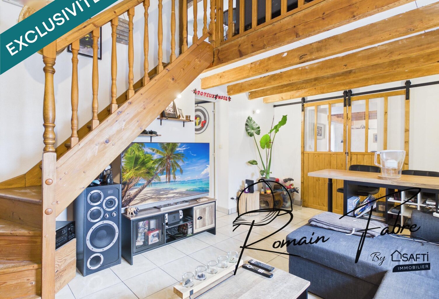 Maison en pierre avec poutres apparentes, 2 chambres, mezzanine avec panneaux photovoltaïques — photo 1