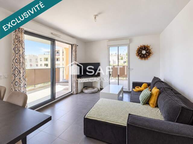 Superbe T3 lumineux avec grande terrasse de 47 m² et garage à Aix-en-Provence - La Duranne — photo du bien