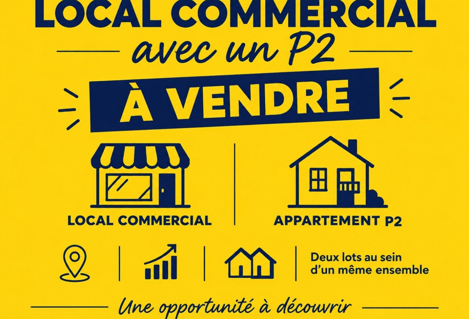 Local commercial avec P2 — photo 1