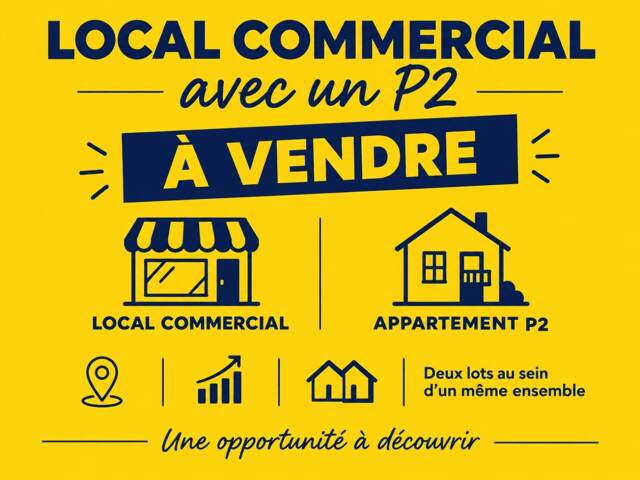 Local commercial avec P2 — photo du bien