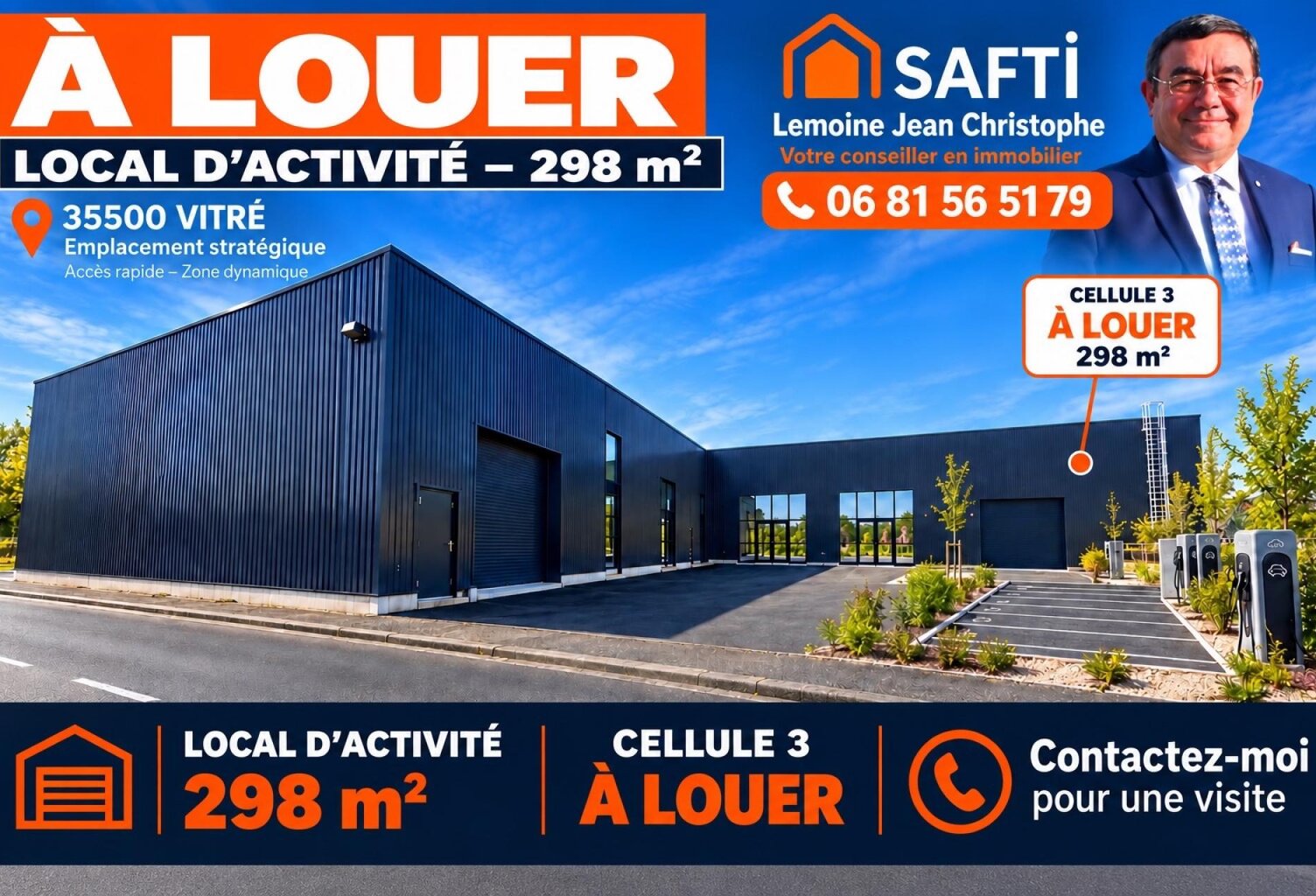 Cellule d'activité à louer 298 m2 — photo 1