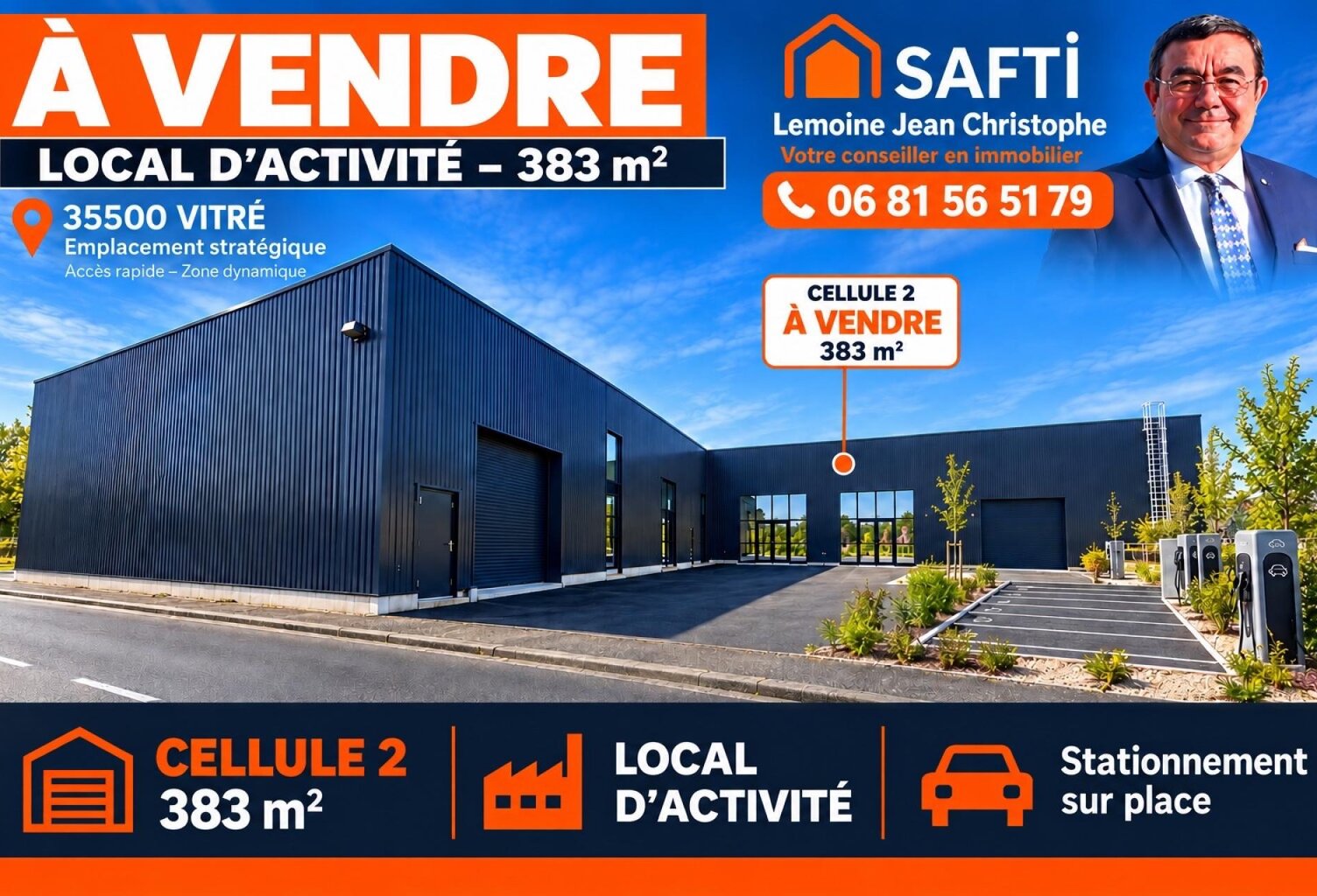 Cellule d'activité  383 m2 libre — photo 1