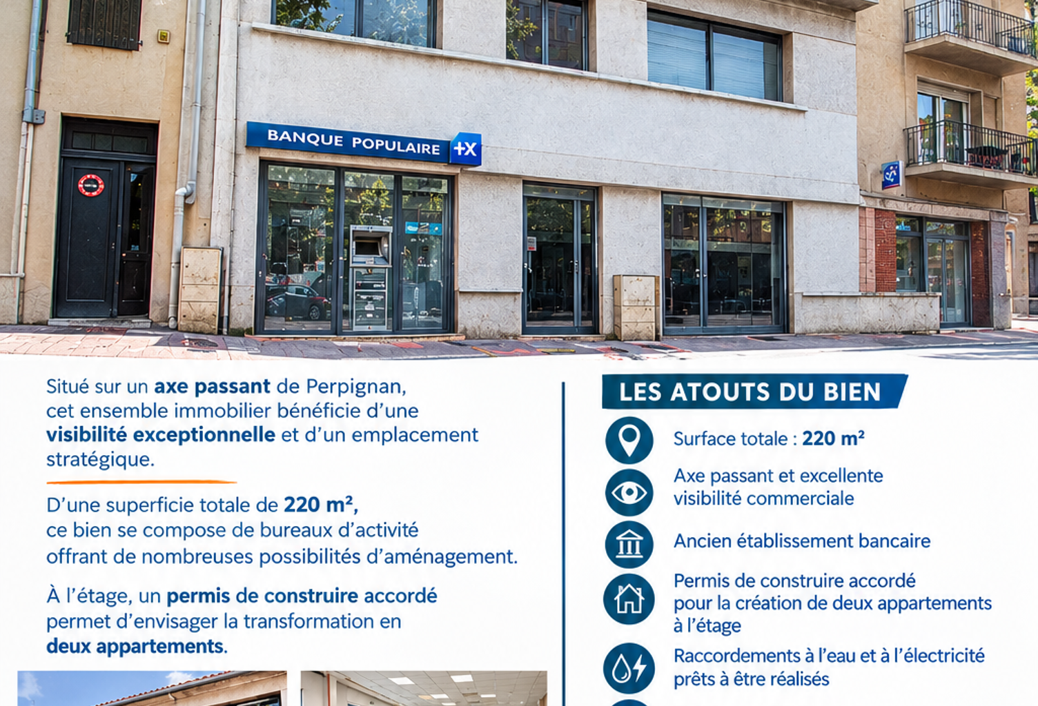 Vente Boutique/Local commercial 220 m&sup2; — photo 1