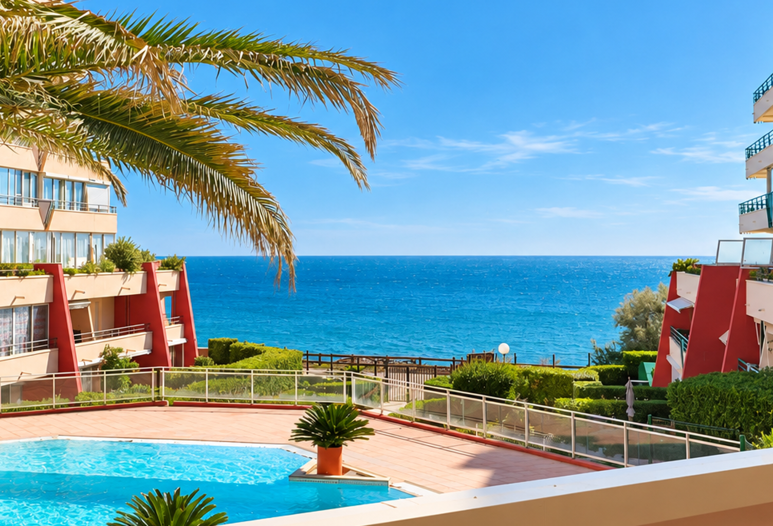 2 PIECES CABINE A LA CORICHE VUE MER — photo 1