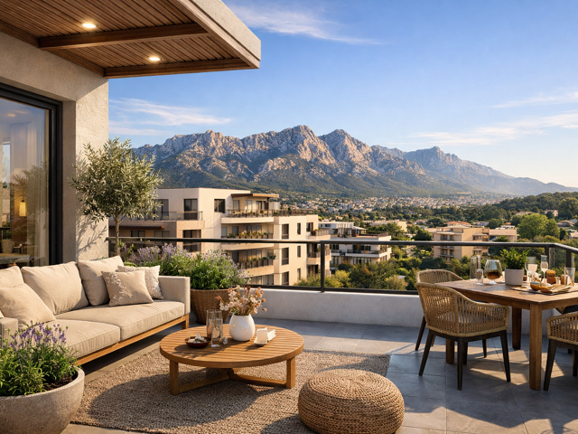 SUPERBE T2 DE 55 M² AVEC GRANDE PIECE DE VIE, TERRASSE AU CALME ET ETAGE ELEVE – — photo du bien