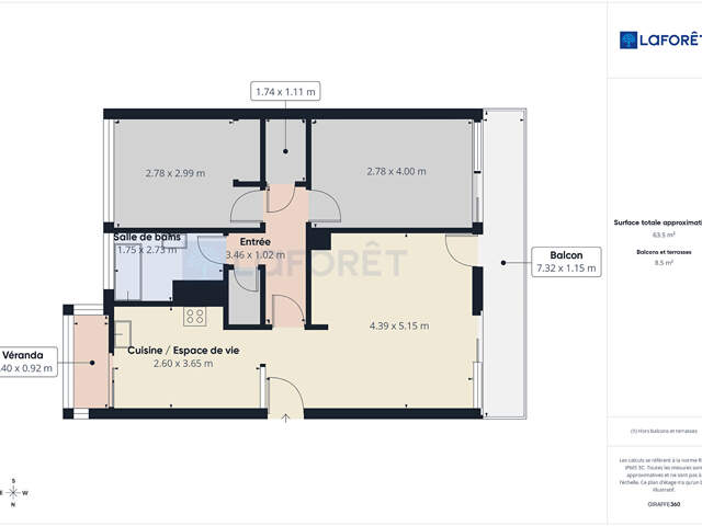Appartement La Trinite 3 pièces 60 m2 cave et 2 places de parkings ext. — photo du bien