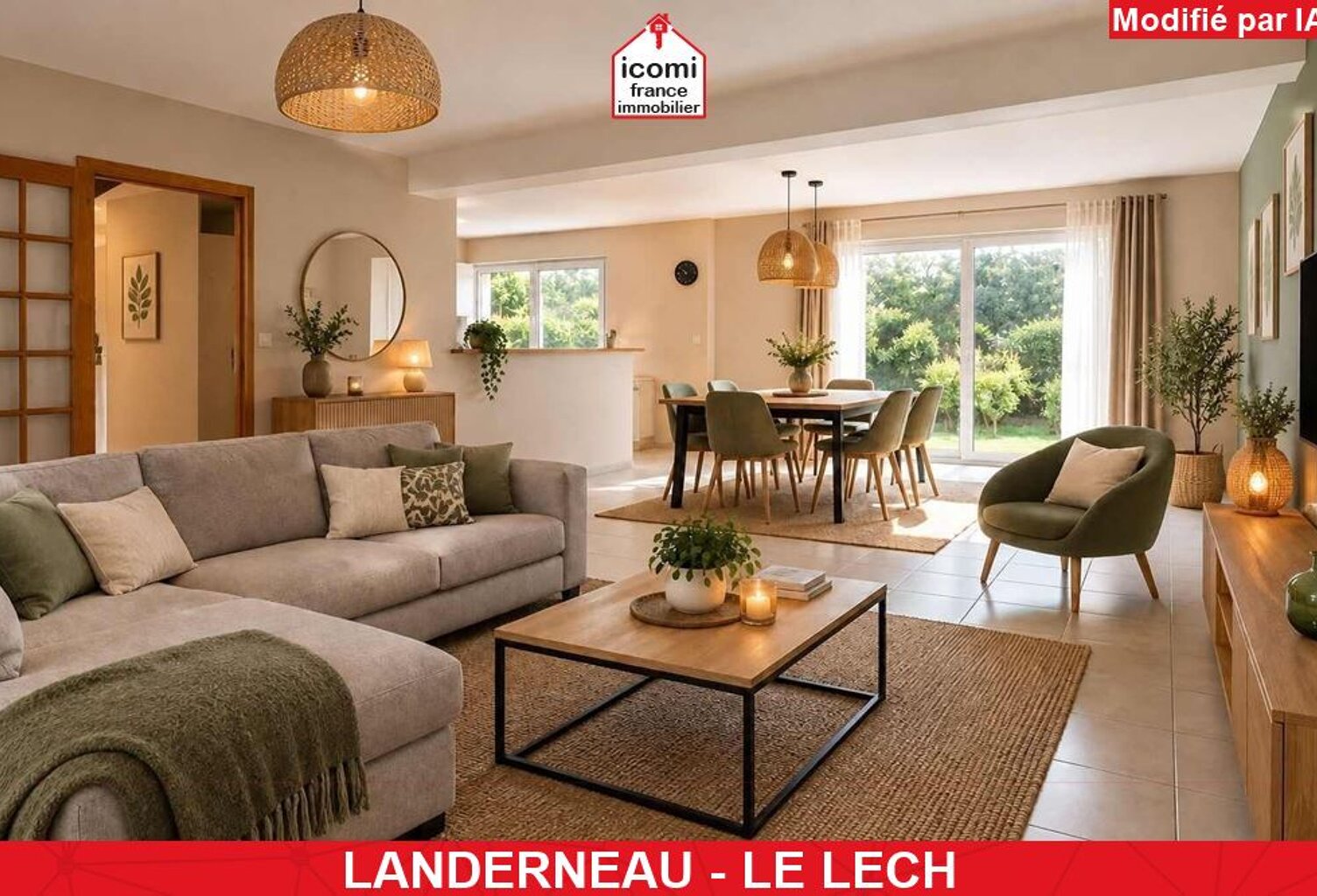 FINISTERE - Landerneau (29800) - A VENDRE - MAISON DE 134M² - 5 CHAMBRES -  SOUS-SOL COMPLET - GARAGE - JARDIN CLOS DE 1100 M² - DPE C — photo 1