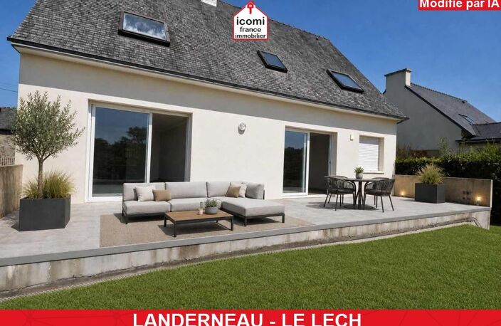 FINISTERE - Landerneau (29800) - A VENDRE - MAISON DE 134M² - 5 CHAMBRES -  SOUS-SOL COMPLET - GARAGE - JARDIN CLOS DE 1100 M² - DPE C — photo 2