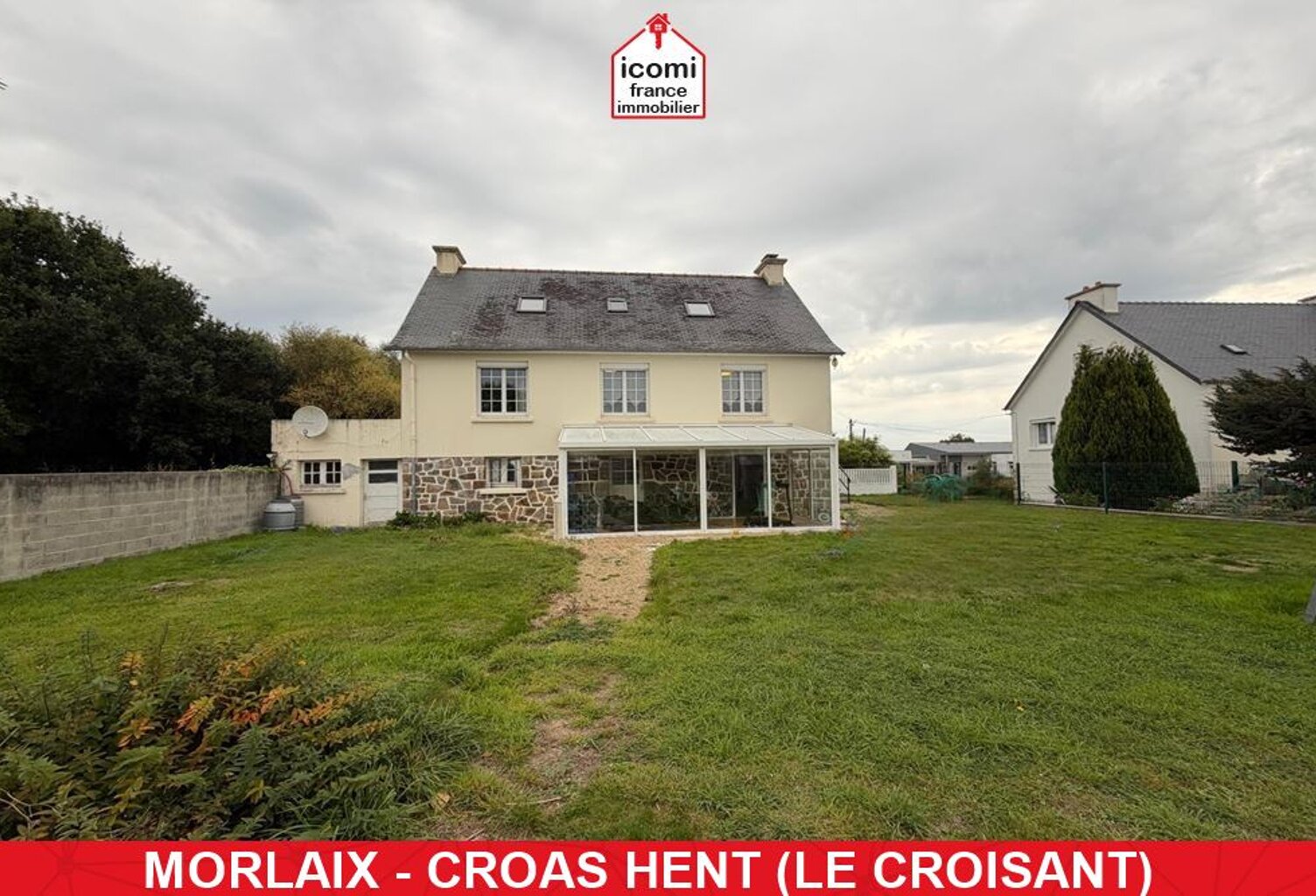 FINISTERE - Morlaix (29600) - A VENDRE - MAISON 90M2 HABITABLE - 149 M2 SURFACE UTILE - 4 CHAMBRES - GRAND GARAGE - SOUS-SOL EXPLOITABLE - 1100 M2 DE TERRAIN CLOTURE- EXCELLENTE ISOLATION - — photo 1