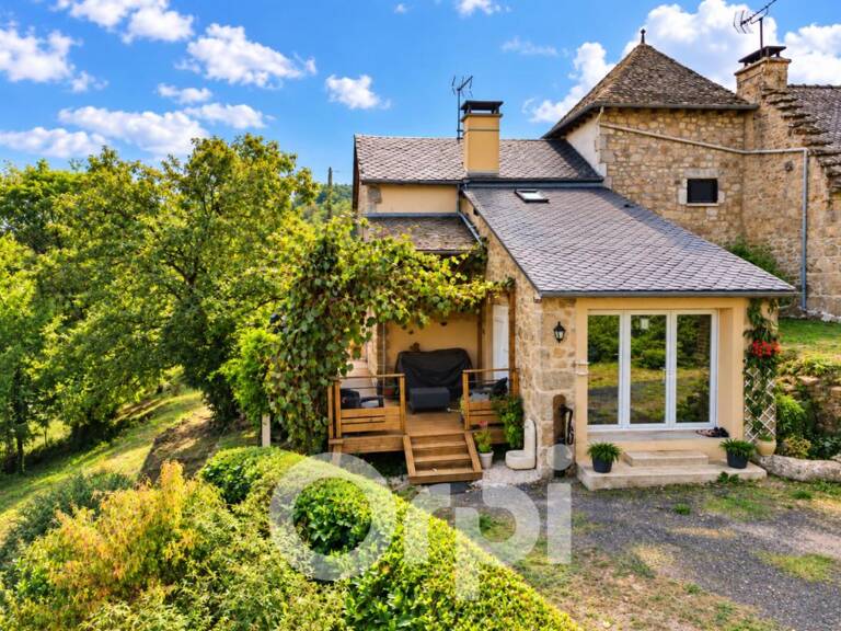 GOLINHAC – Charmante maison mitoyenne en pierre avec vue panoramique, grangette, étang avec source et plus de 7 000 m² de terrain attenant — photo 1