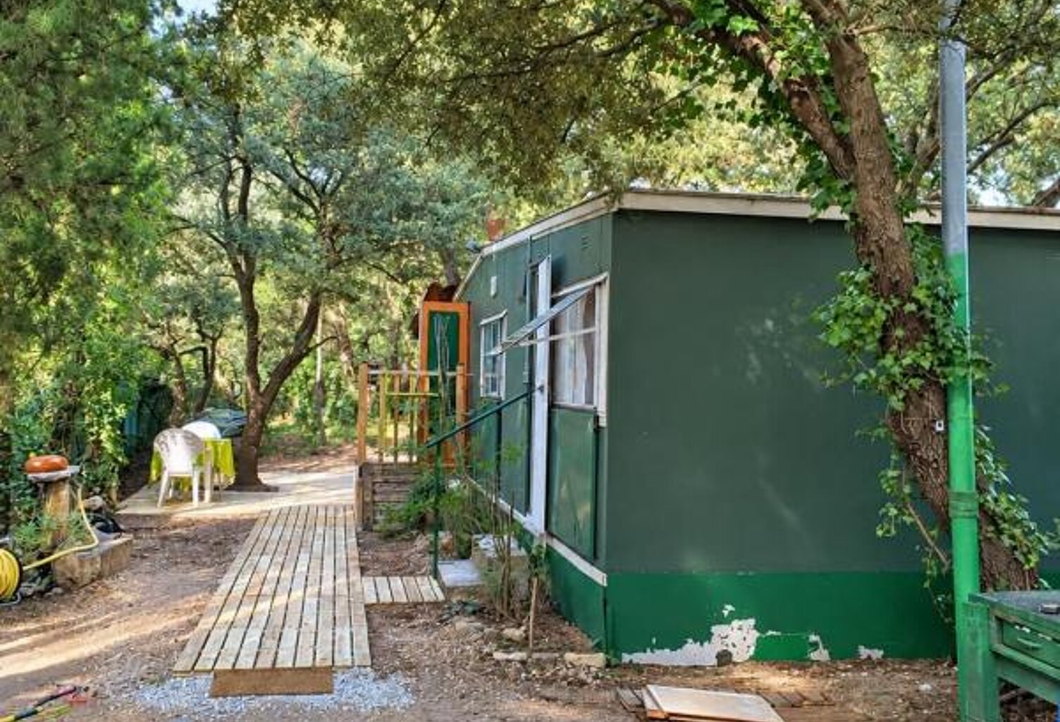 Terrain agricole viabilsé avec mobil home — photo 1