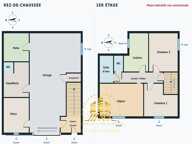 Maison de ville développant environ 107 m² au total sur deux niveaux, dont 63 m² habitables à l’étage — photo 4
