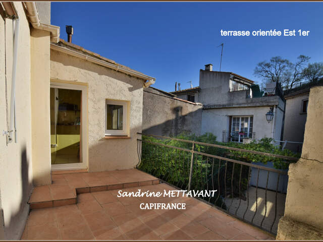 Maison de village, terrasses et cour privative à vendre 5 pièces SAINT THIBERY (34) — photo du bien