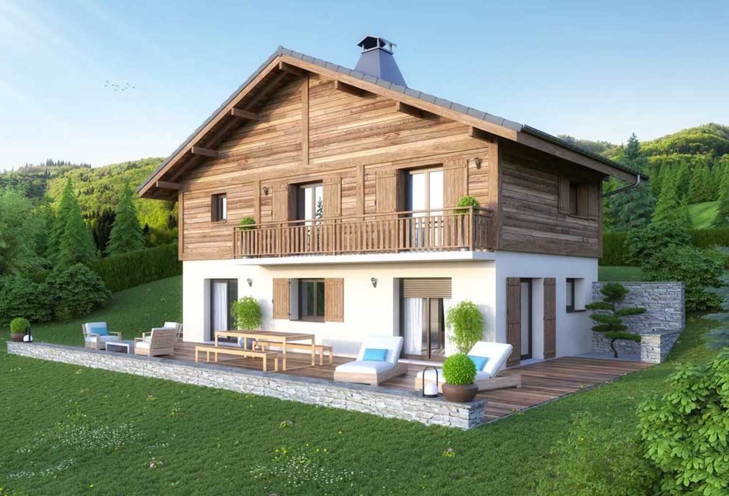 Petit Hameau de Montagne à Sallanches-Panoramique sur les Aravis — photo 1