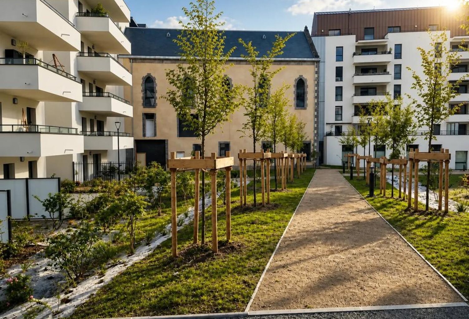 Clermont-Ferrand, Allées Blatin – T1 récent terrasse et jardin — photo 1