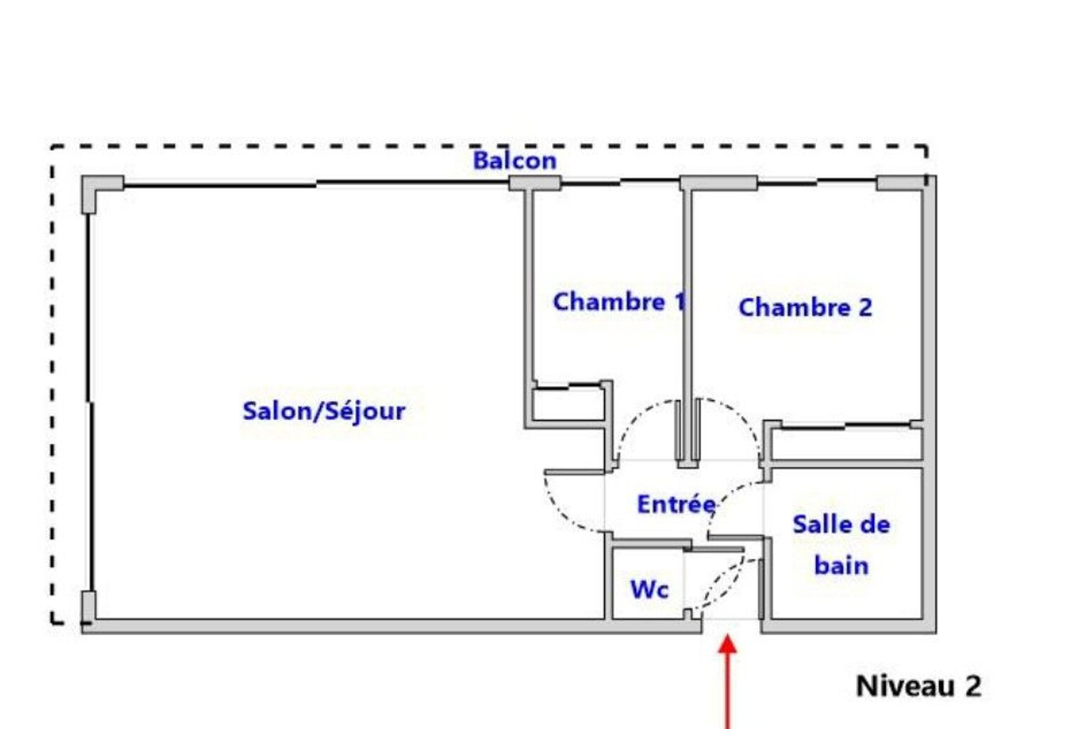 3 pièces - 60m² - 2 chambres - terrasse — photo 1