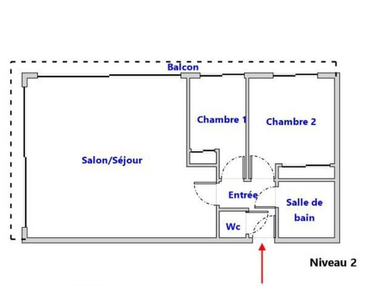 3 pièces - 60m² - 2 chambres - terrasse — photo 1
