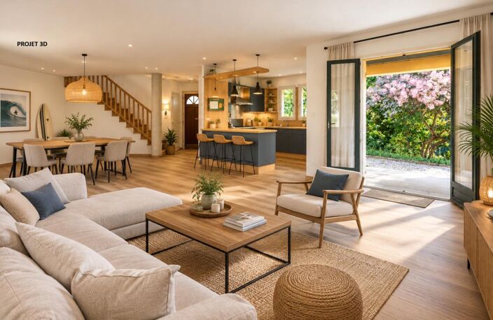 Sur terrain de 841m², maison d'environ 125m² habitables + 65m² de garage — photo 3