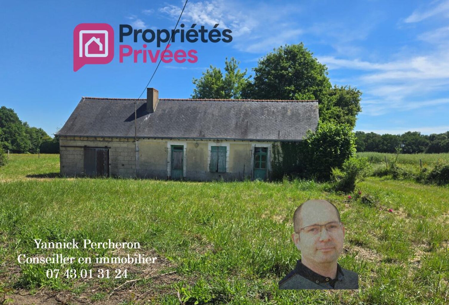 bâtisse en pierre ancienne à réhabiliter sur 4 000 m² de terrain — photo 1