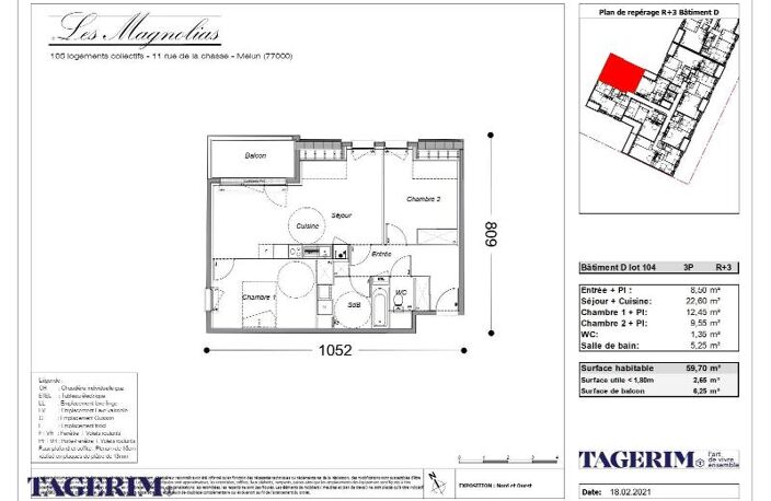 Location appartement 3 pièces 59 m² à Melun (77000) — photo 2